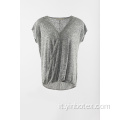 T-shirt senza maniche grigio melange